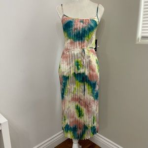 Free Press Tie Dye Pleated Dress